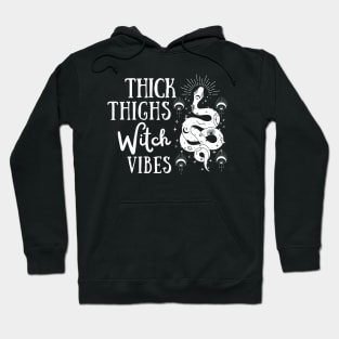 Thick Thighs Witch Vibes Halloween Hoodie